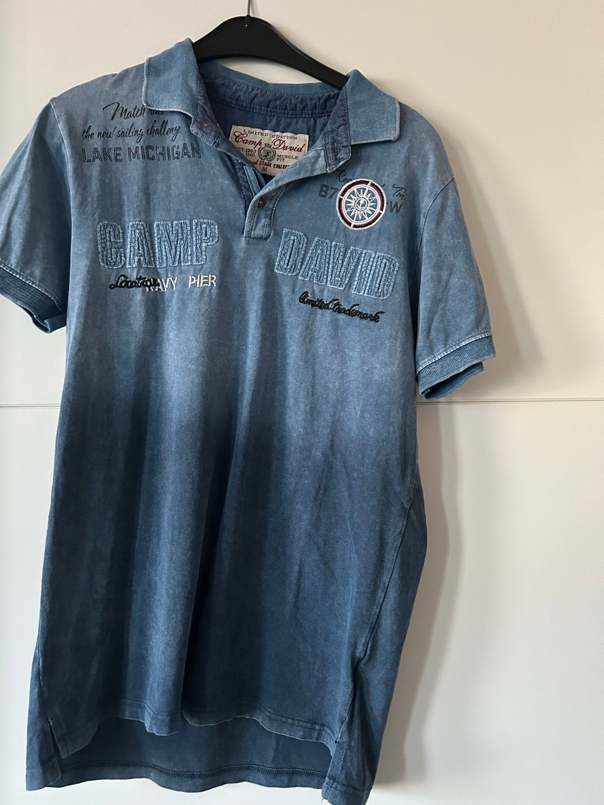 Camp David Polo Shirt - Maat L, Ophalen of Verzenden, Gedragen, Maat 52/54 (L), Blauw