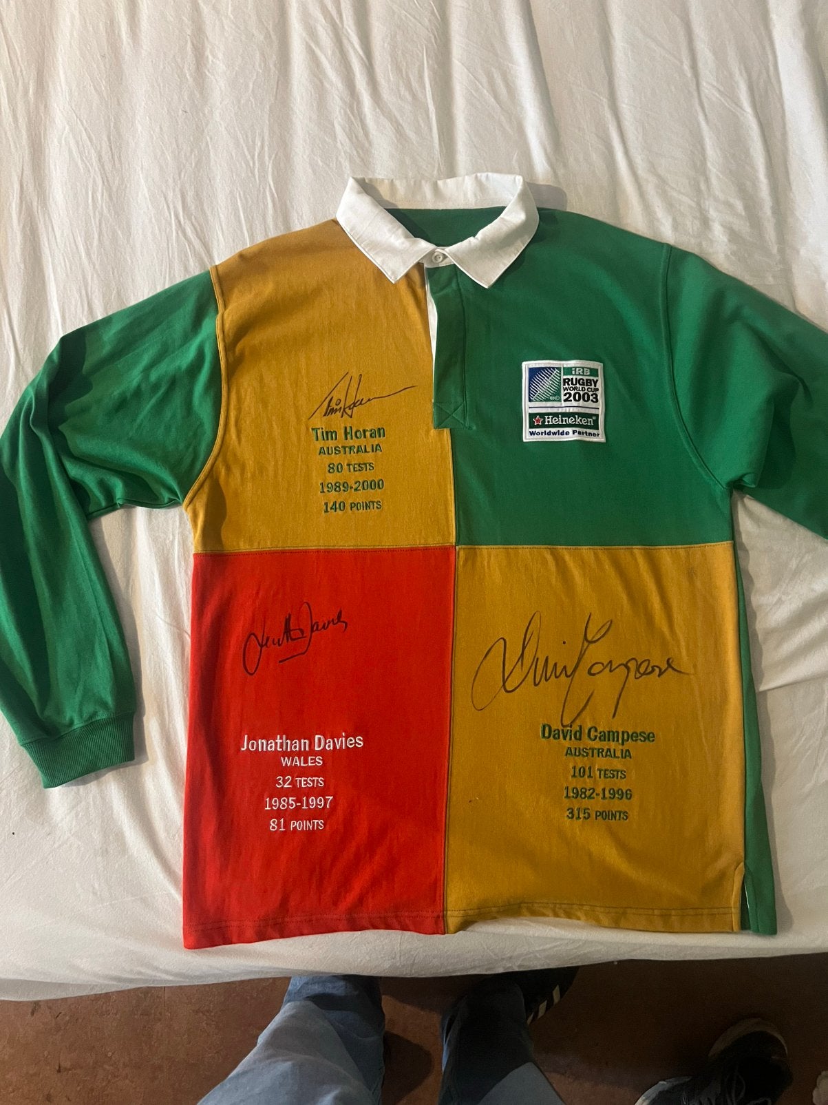 Rugby world cup 2003- Heineken gesigneerd shit, Ophalen, Zo goed als nieuw
