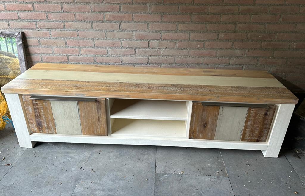 TV meubel, Ophalen, 150 tot 200 cm, Zo goed als nieuw, Minder dan 100 cm