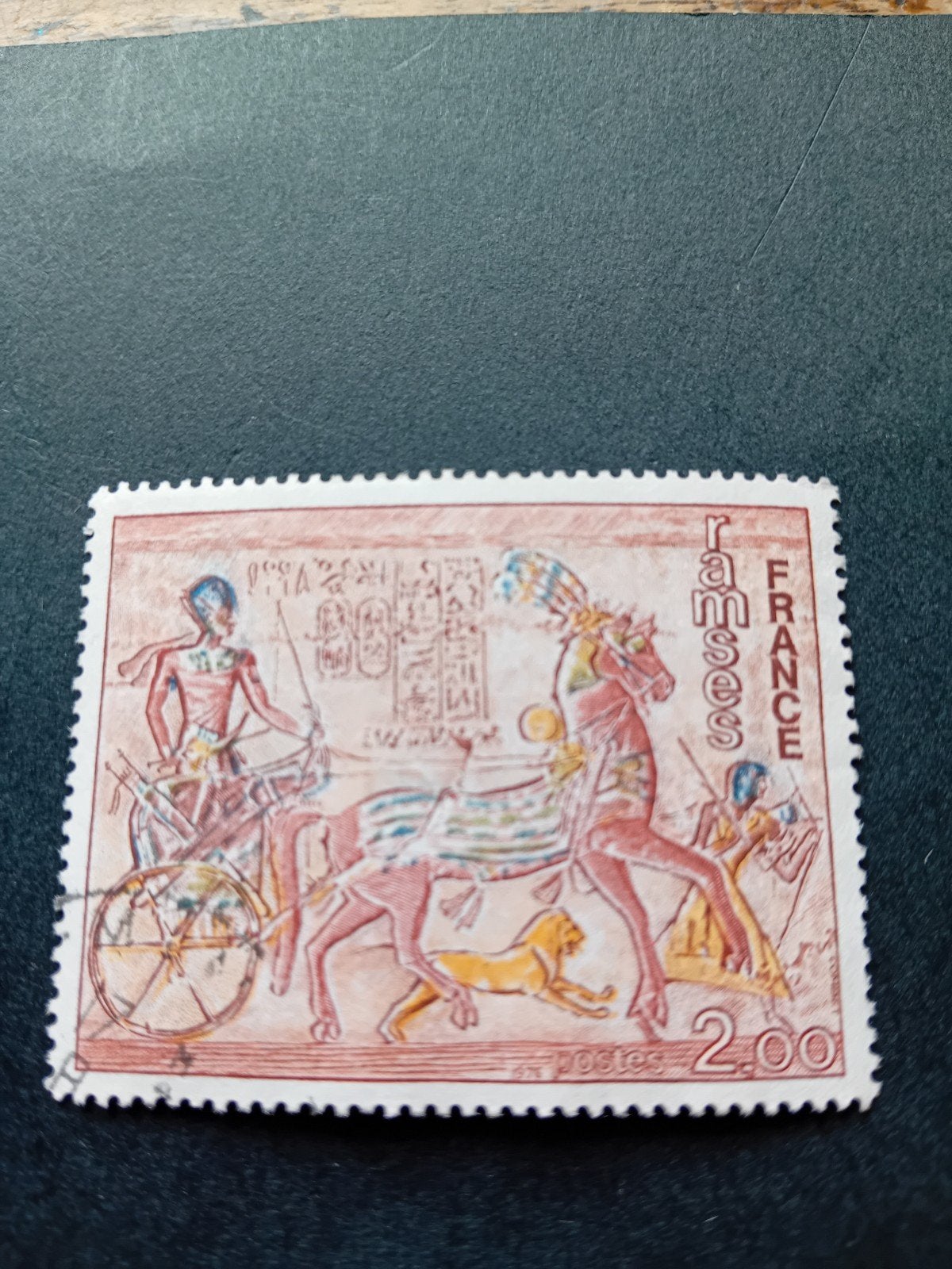 Zegel Frankrijk Ramses II 2.00 Postes, Ophalen of Verzenden, Gestempeld