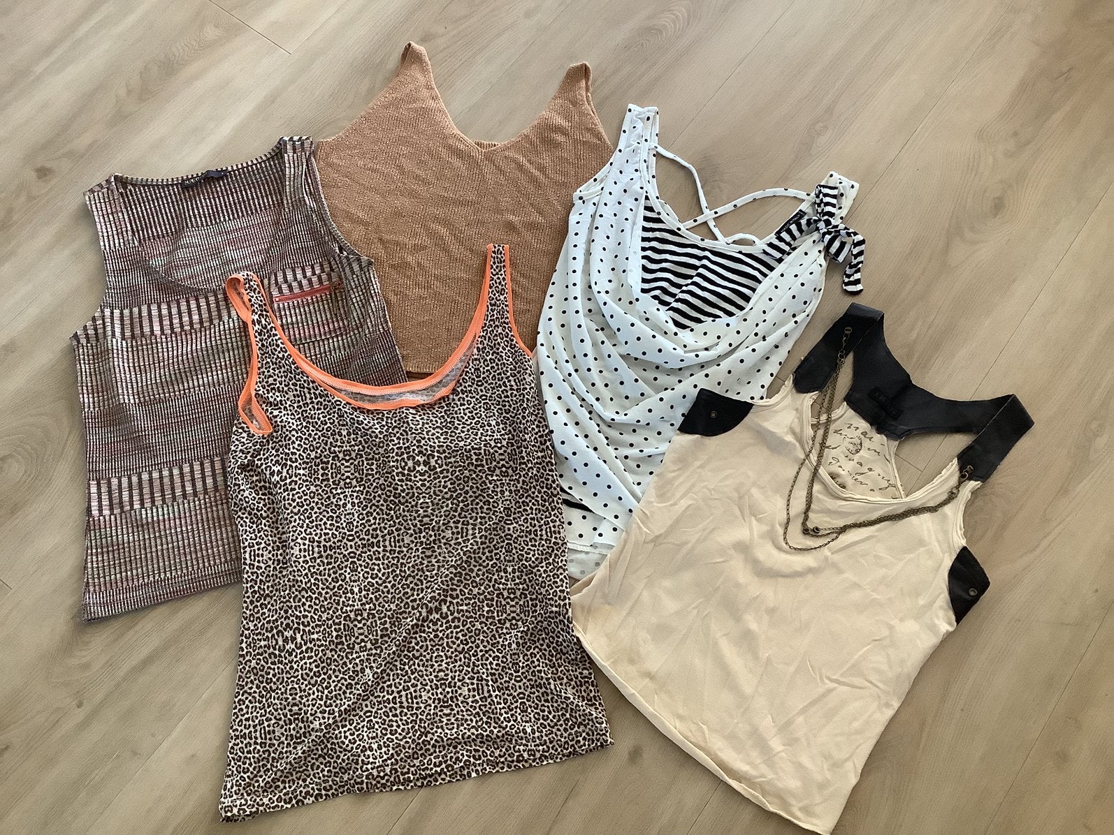 Zomertops 5 stuks, Verzenden, Zo goed als nieuw, Maat 38/40 (M), Zonder mouw