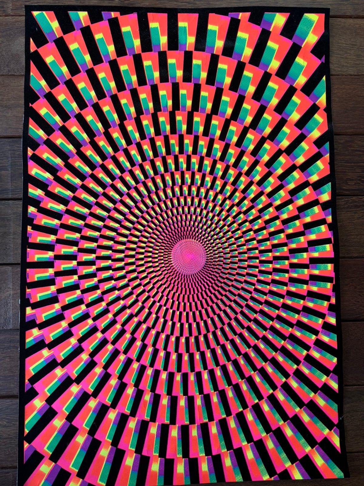 81x54cm Orig. Vintage 3D Velvet Space Poster art for touch, Ophalen of Verzenden