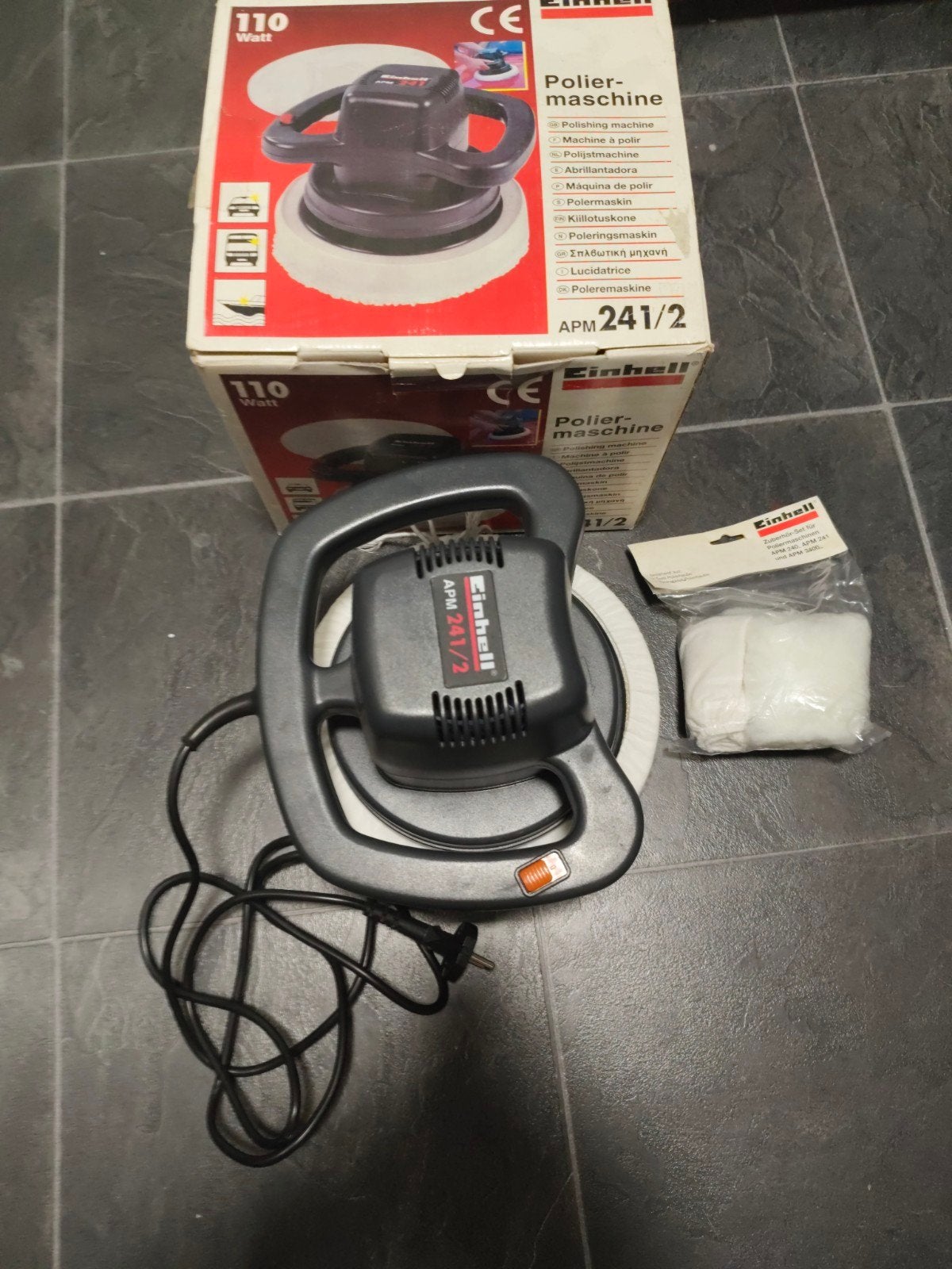 Einhell polijstmachine 241/2, Ophalen