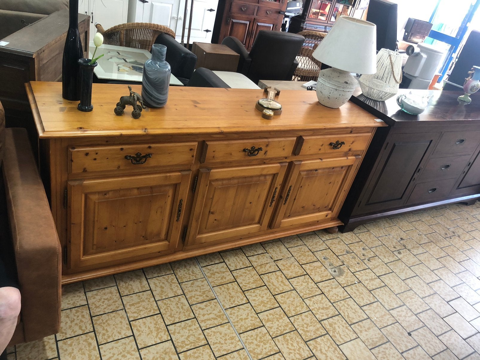 Houten Dressoir met Lades en Deuren - 190x87x49 cm, Huis en Inrichting, Kasten | Dressoirs, Gebruikt, 150 tot 200 cm, 25 tot 50 cm