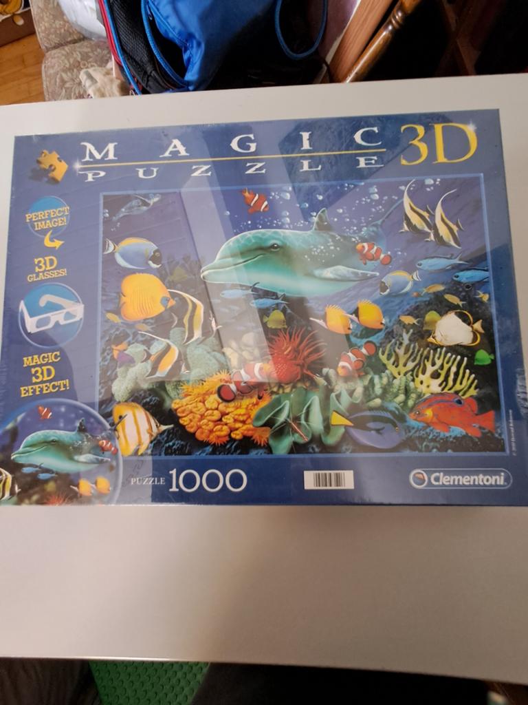 Magic Puzzle 3D Clementoni Dolfijn 1000 stukjes, Ophalen of Verzenden, 500 t/m 1500 stukjes, Nieuw, Rubik's of 3D-puzzel