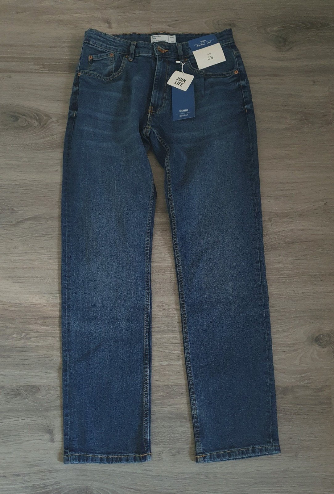 Bershka Luca Slim Jeans - Nieuw met kaartjes, Ophalen of Verzenden, Nieuw, Blauw, Bershka