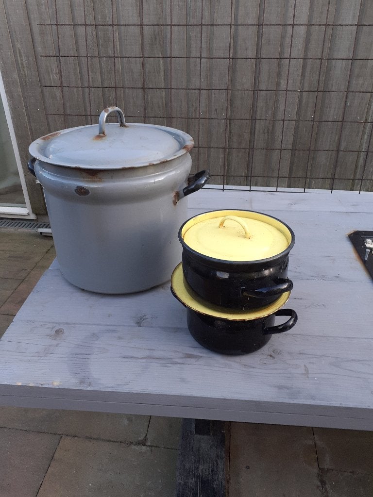 antieke kookpannen +wasketel, Ophalen of Verzenden