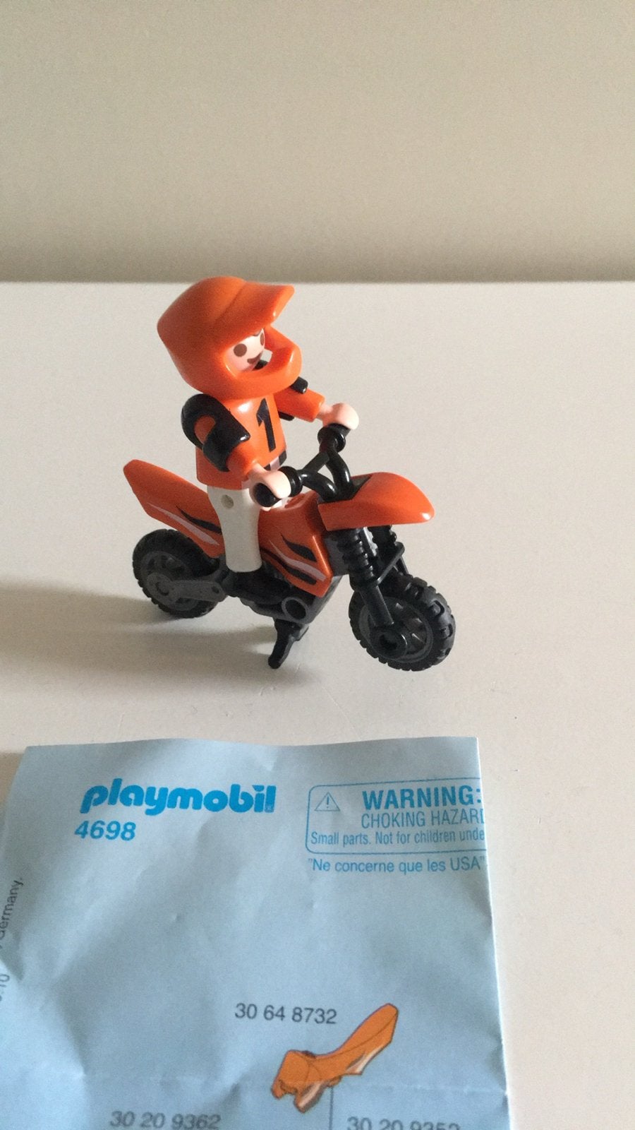 Playmobil Motorcrosser met motor - Set 4698, Ophalen of Verzenden, Gebruikt, Jongen of Meisje