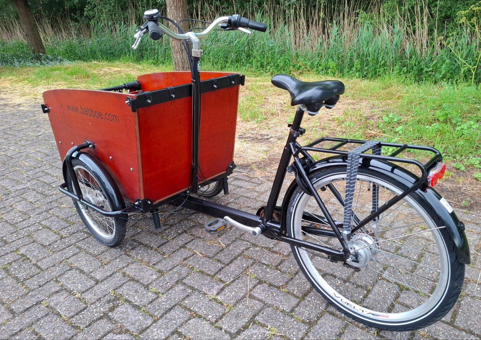 Nette Babboe Big bakfiets✅️, 4 kinderen of meer, Elektrisch, Zo goed als nieuw, Ophalen