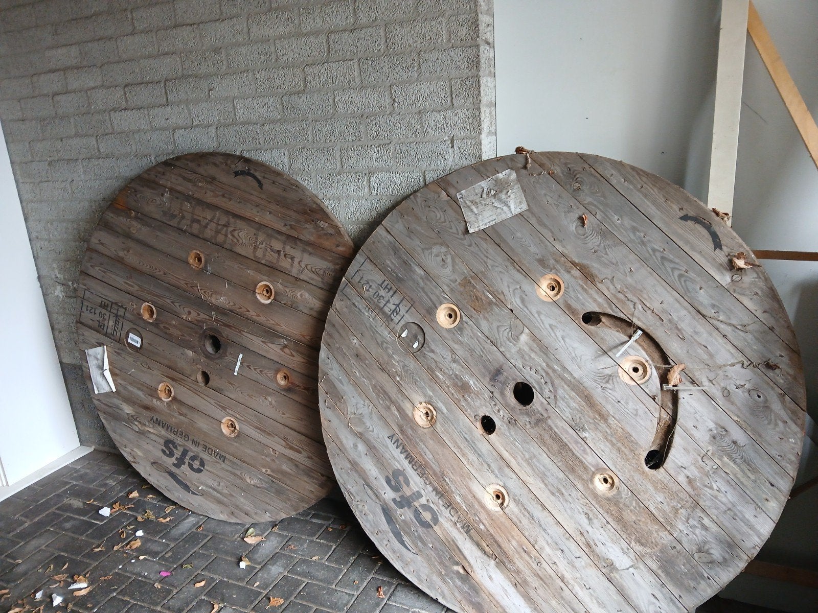 haspel schijven groot hout, Ophalen of Verzenden, Overige houtsoorten, Minder dan 200 cm, Plank