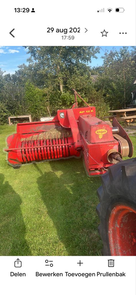 Welger AP 12 K Hooipers - Goede staat, Ophalen of Verzenden, Akkerbouw, Oogstmachine