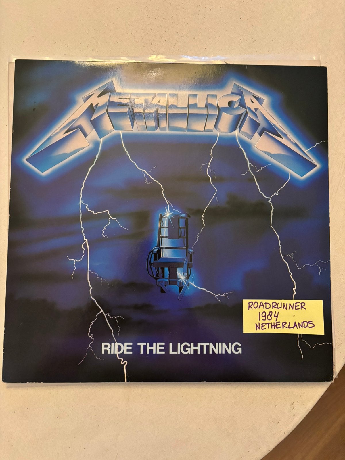 Lp metallica - ride the lightning 1984 netherlands persing, Ophalen of Verzenden, Zo goed als nieuw