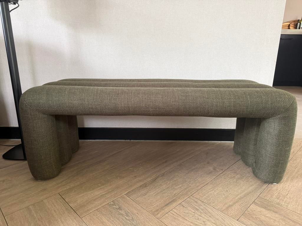 Bankje eetkamerbank halbank livorno groen, Ophalen, Zo goed als nieuw, Rechthoekig, 125 cm of meer