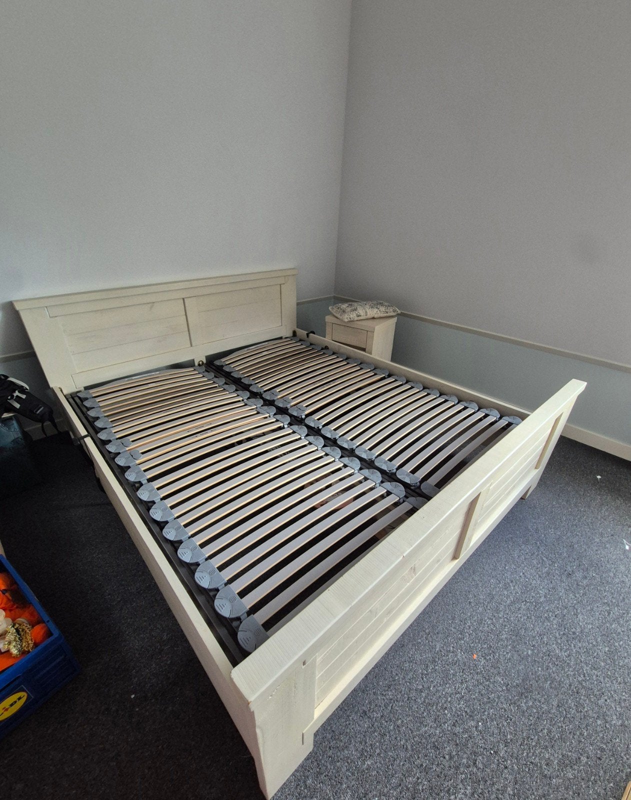 Tweepersoonsbed met nachtkastje - 180x210 cm, verstelbaar, Ophalen