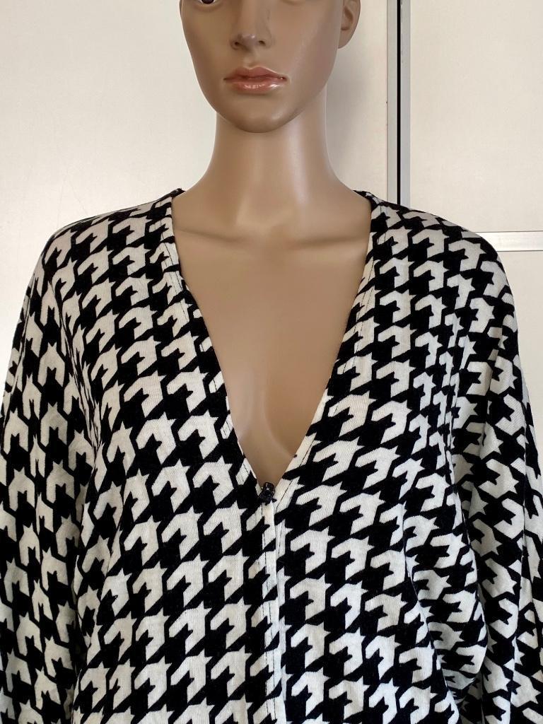 i41 Only maat S=36 oversized fijn-gebreid vest zwart/wit, Only, Wit, Ophalen of Verzenden, Zo goed als nieuw