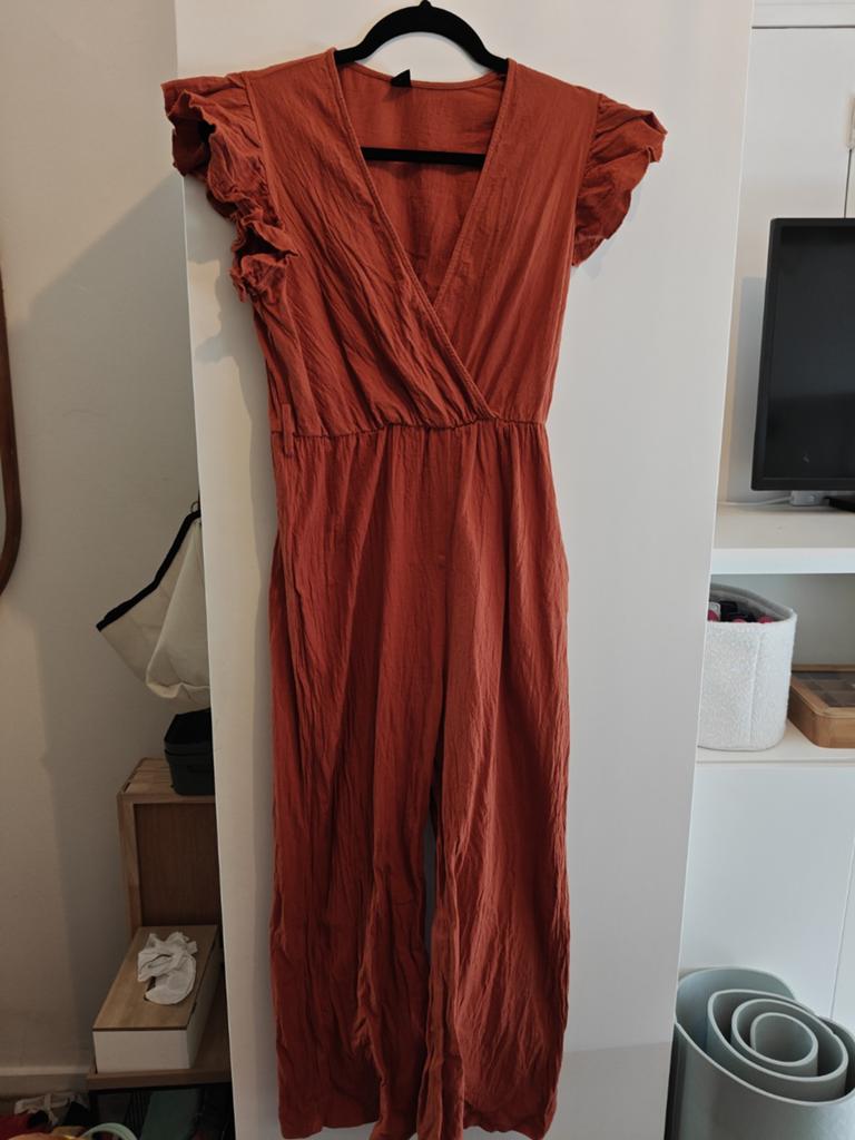Shein Jumpsuit Maat S - Oranje, Oranje, Ophalen of Verzenden, Zo goed als nieuw, Maat 36 (S)