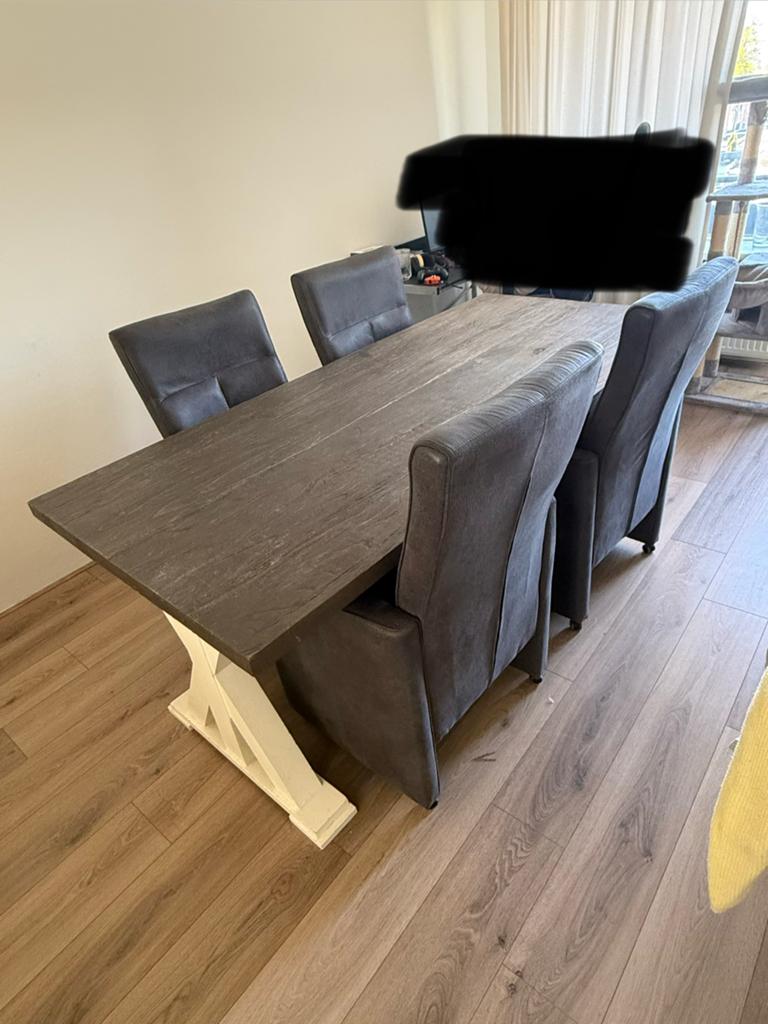 Gratis tafel + stoelen, Huis en Inrichting, Tafels | Eettafels, Ophalen, 200 cm of meer, 50 tot 100 cm, Zo goed als nieuw
