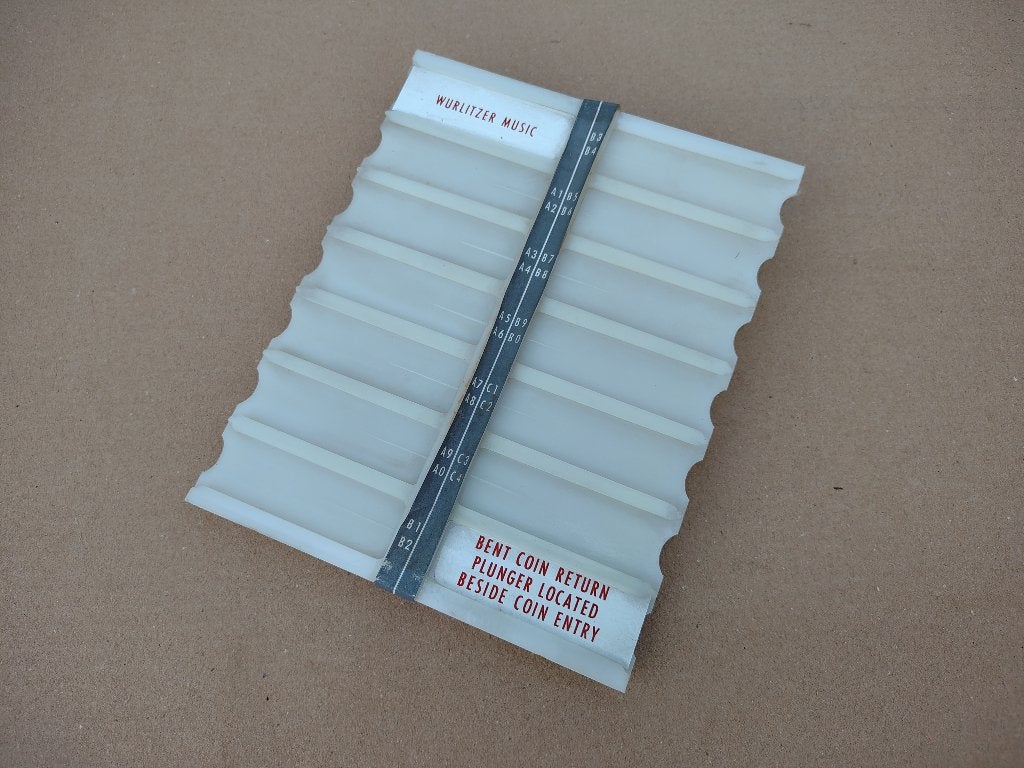 Titelrekje Wurlitzer Lyric FL (1970) jukebox, Verzamelen, Automaten | Jukeboxen, Verzenden, Gebruikt, 1950 tot 1960, Seeburg