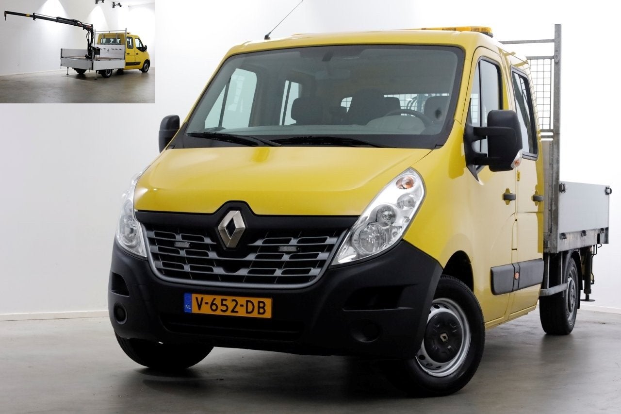 Renault Master T35 2.3 dCi 130pk E6 L2H1 D.C. Open Laadbak +, 2590 kg, Achterwielaandrijving, Gebruikt, Euro 6