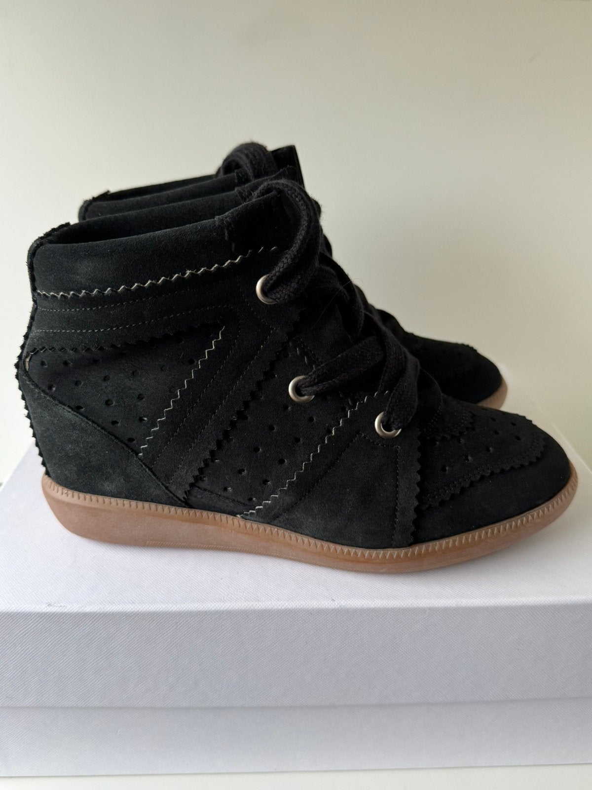 Isabel marant Bobby sneakers kleur: faded black, mt.38, Zwart, Ophalen of Verzenden, Sneakers of Gympen, Zo goed als nieuw