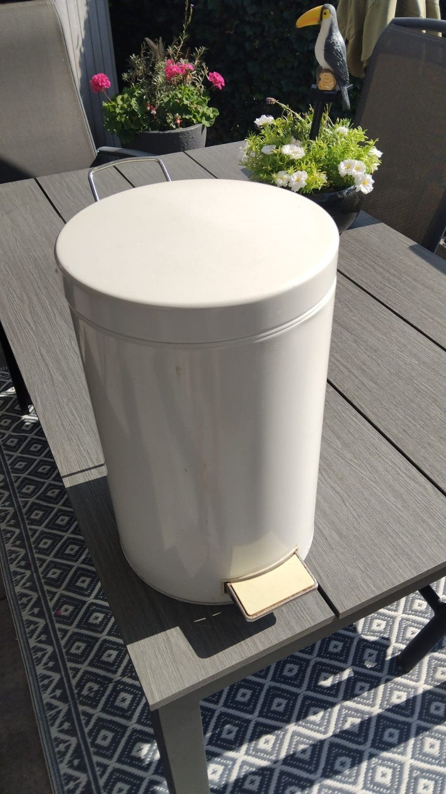 Brabantia prullenbak met binnenemmer 12 liter, 10 tot 20 liter, Ophalen, Gebruikt, Metaal