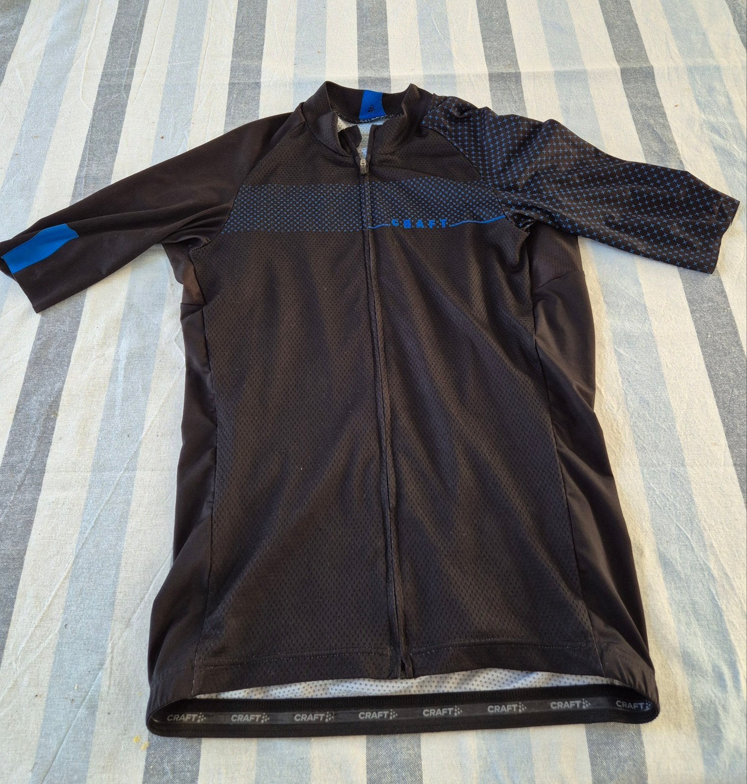 Craft Wielrenshirt - Zwart/Blauw - Maat M, Ophalen of Verzenden, Zo goed als nieuw, Kleding