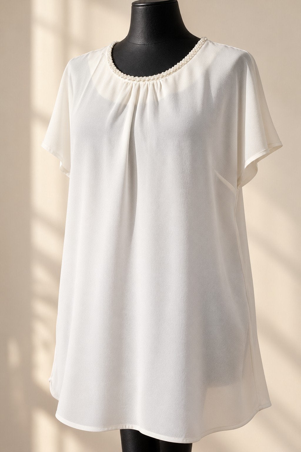 Elena Mirò Luxe Merk Zijden Tuniek Top XL Nieuw WP265, Wit, Nieuw, Ophalen of Verzenden, Maat 46/48 (XL) of groter
