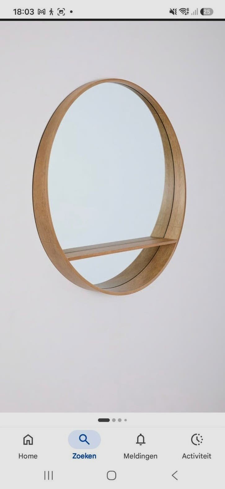Nieuwe spiegel (diameter van 80 cm ), Huis en Inrichting, Woonaccessoires | Spiegels, Ophalen of Verzenden, Nieuw, Rechthoekig
