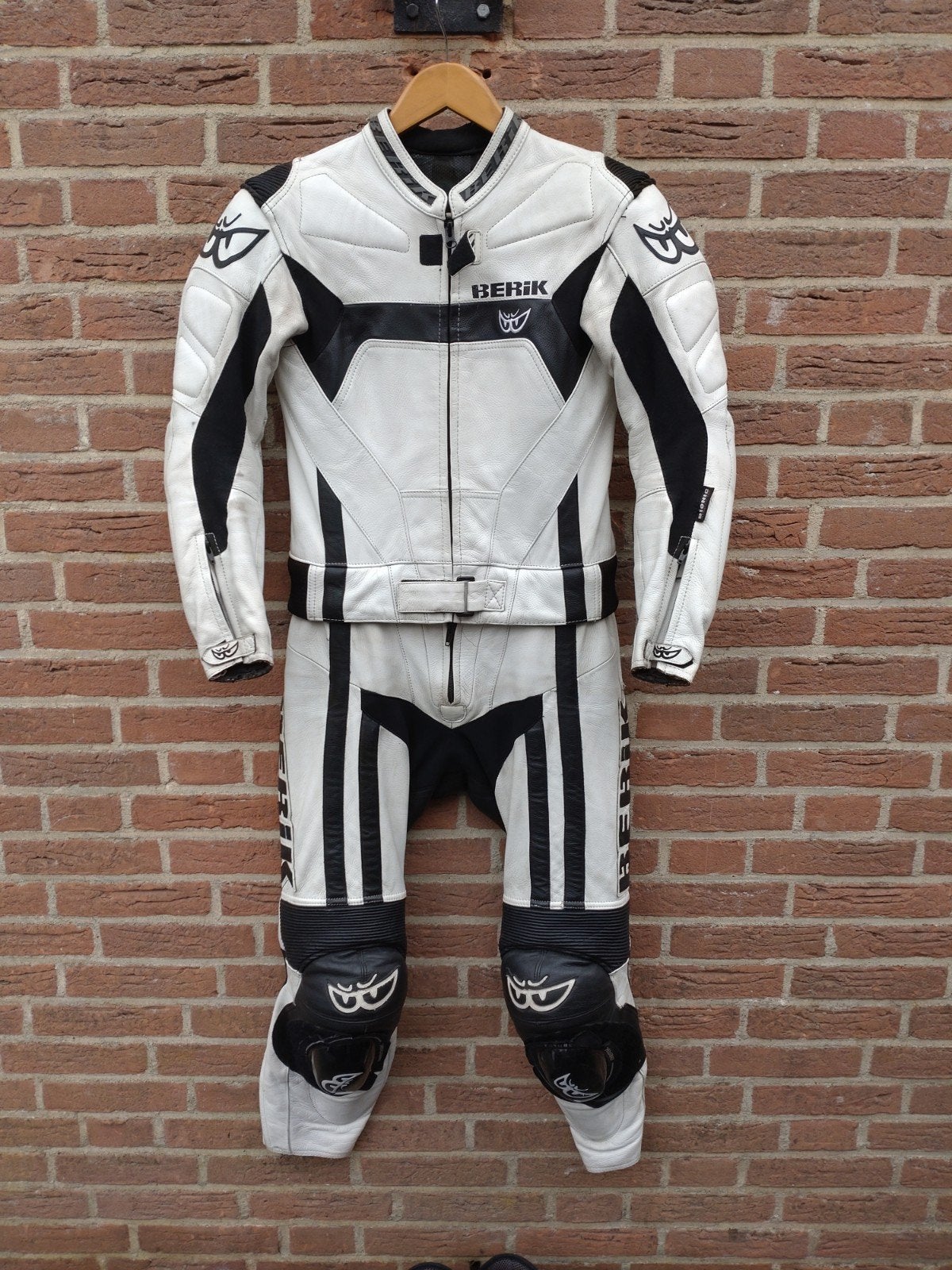 Berik Combipak Maat 40 - Wit/Zwart Leren Motorpak, Motoren, Combipak, Kinderen, Ophalen of Verzenden, Berik