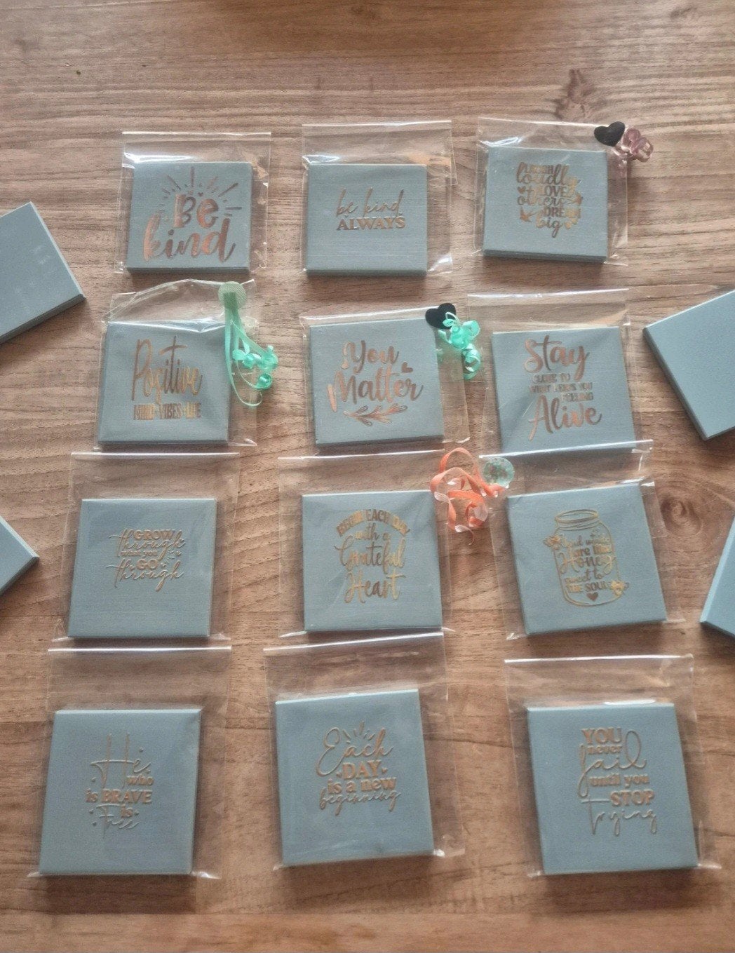 Tegeltjes 10x10 met inspirerende quotes, Ophalen of Verzenden