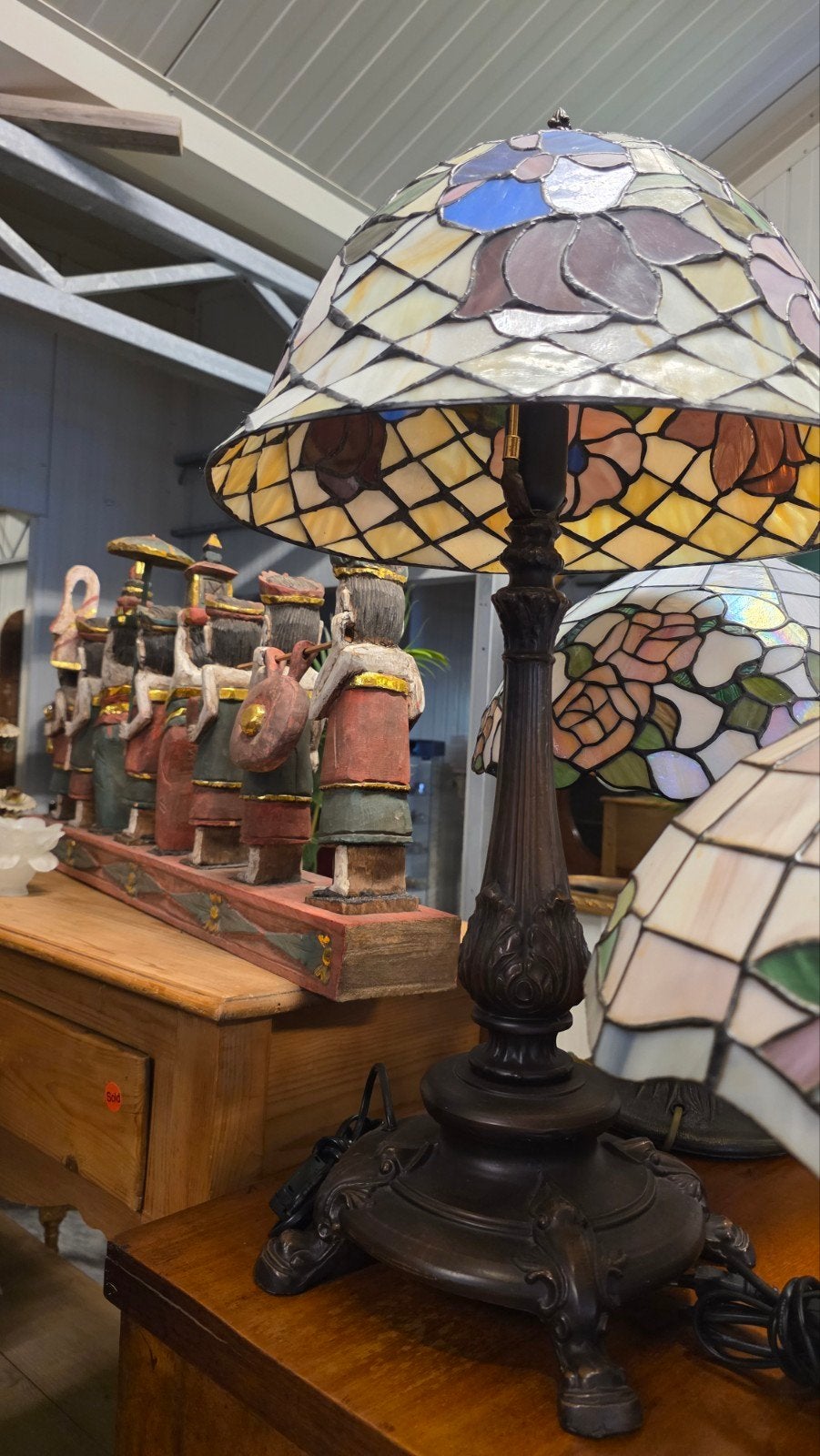 10 lampen brons/ tiffany, Ophalen