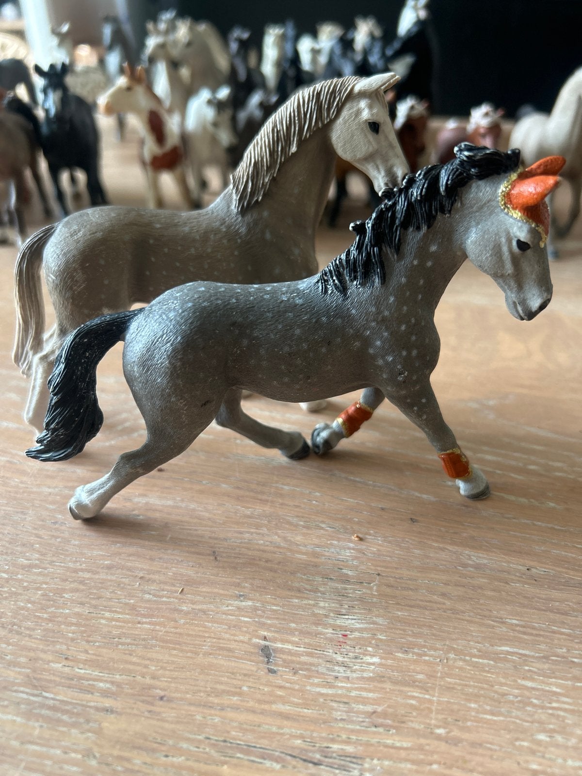 Schleich Paarden: Connemara Merrie & Lipizzaner Merrie, Ophalen of Verzenden, Gebruikt