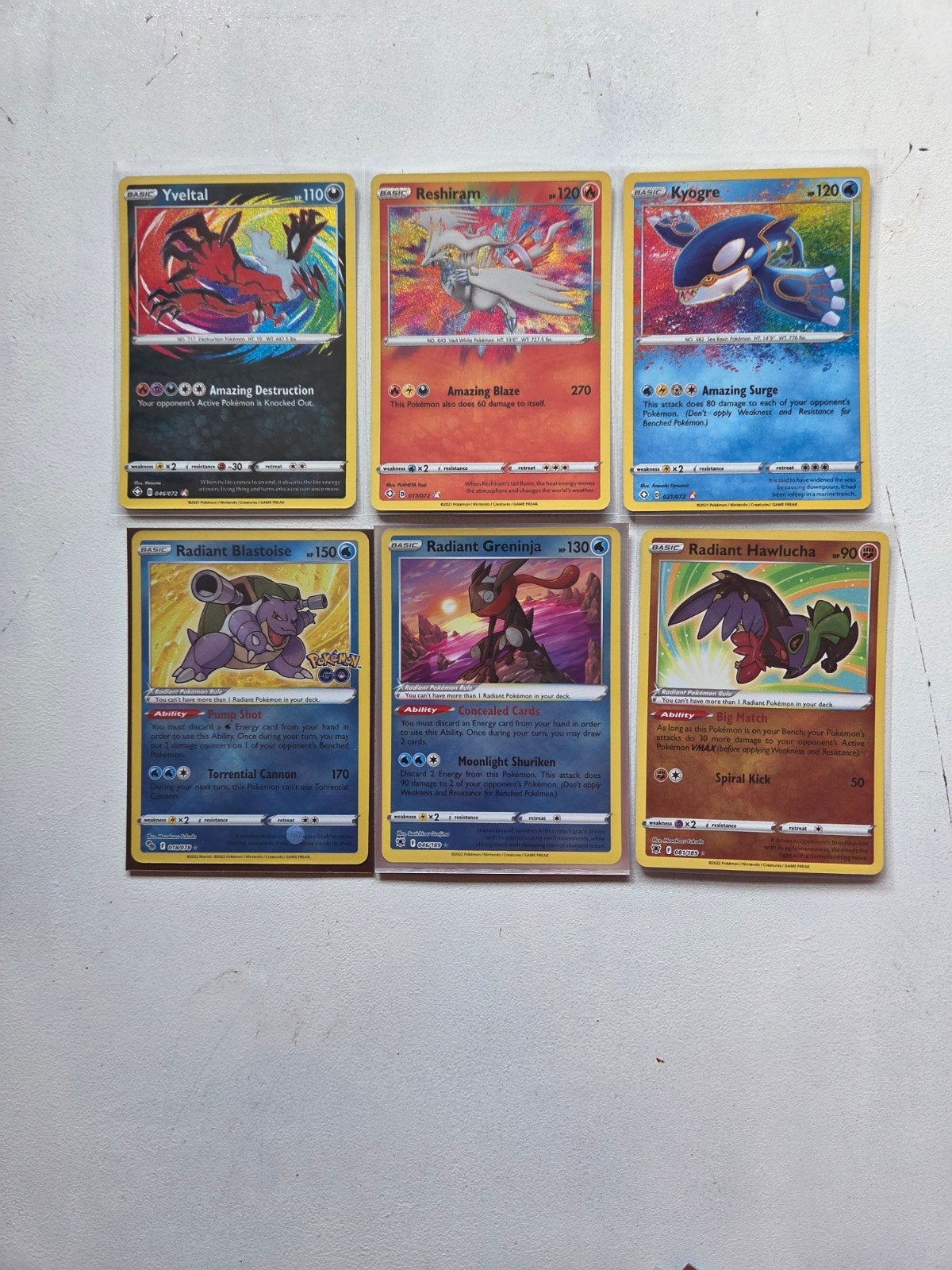 Pokemon Radiant & Amazing Rare, Ophalen of Verzenden, Zo goed als nieuw, Meerdere kaarten