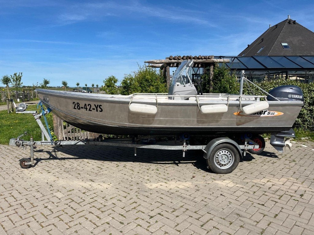 Motorboot/Buster Scc 4.43m Yamaha 30pk + Pega trailer, Ophalen, 10 tot 30 pk, Aluminium, Zo goed als nieuw