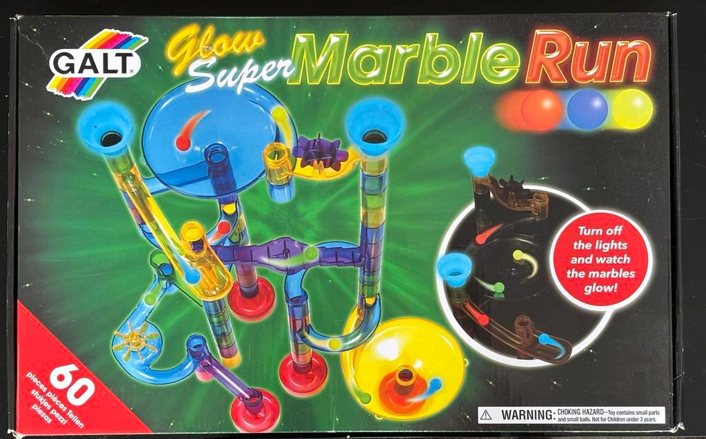 Galt Glow Super Marble Run - Lichtgevende Knikkerbaan, Ophalen of Verzenden, Zo goed als nieuw, Overige merken