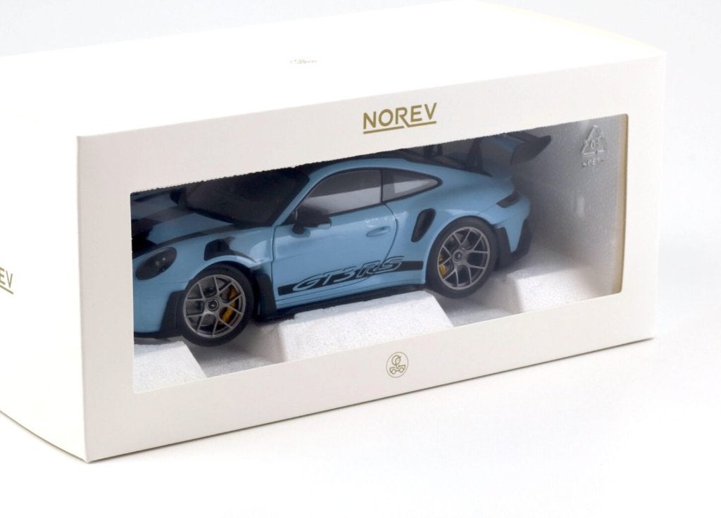 Porsche 911 GT3 RS w/Weissach blauw '22 1/18 NOREV R. 187367, Verzenden, Nieuw, Auto, Norev