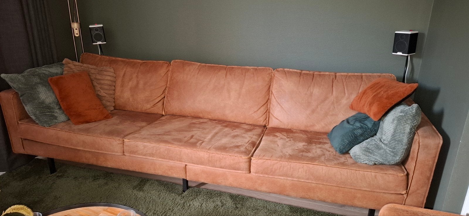 Woood Rodeo bank 3-zits ecoleer cognac, Ophalen, 250 tot 300 cm, Gebruikt, Driepersoons