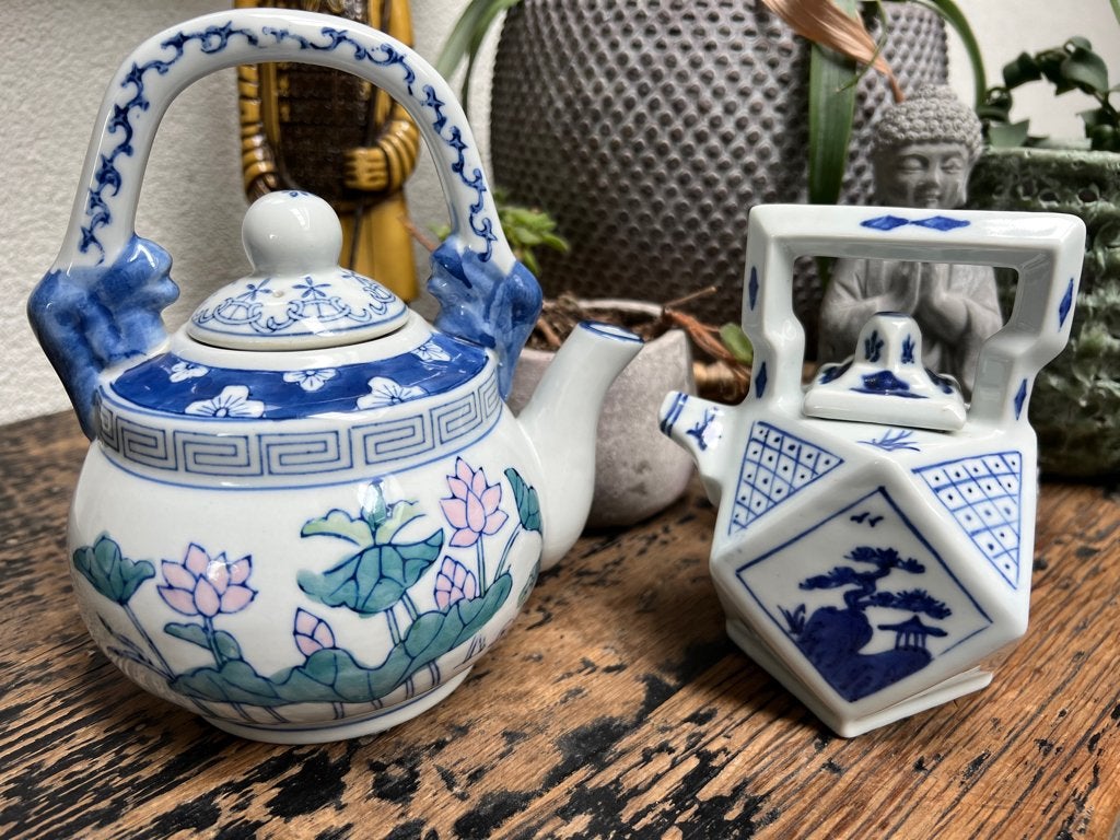 Chinese porselein theepot set Chinese thee potjes set, Verburgt Vintage, Overige merken, Overige typen, Ophalen of Verzenden