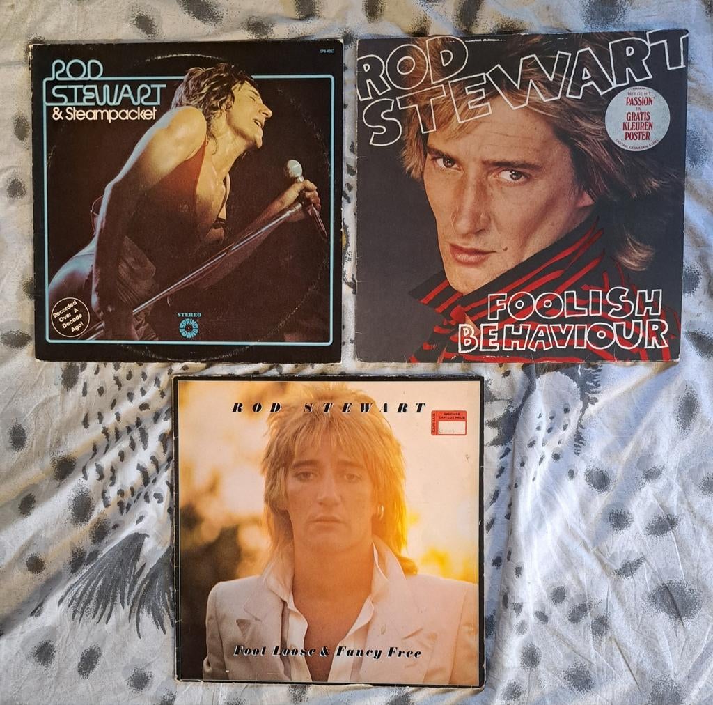 3x LP Rod Stewart: Foolish Behaviour, FootLoose & Fancy Fre, Gebruikt, Ophalen of Verzenden, 1970 - 1979, 12 inch