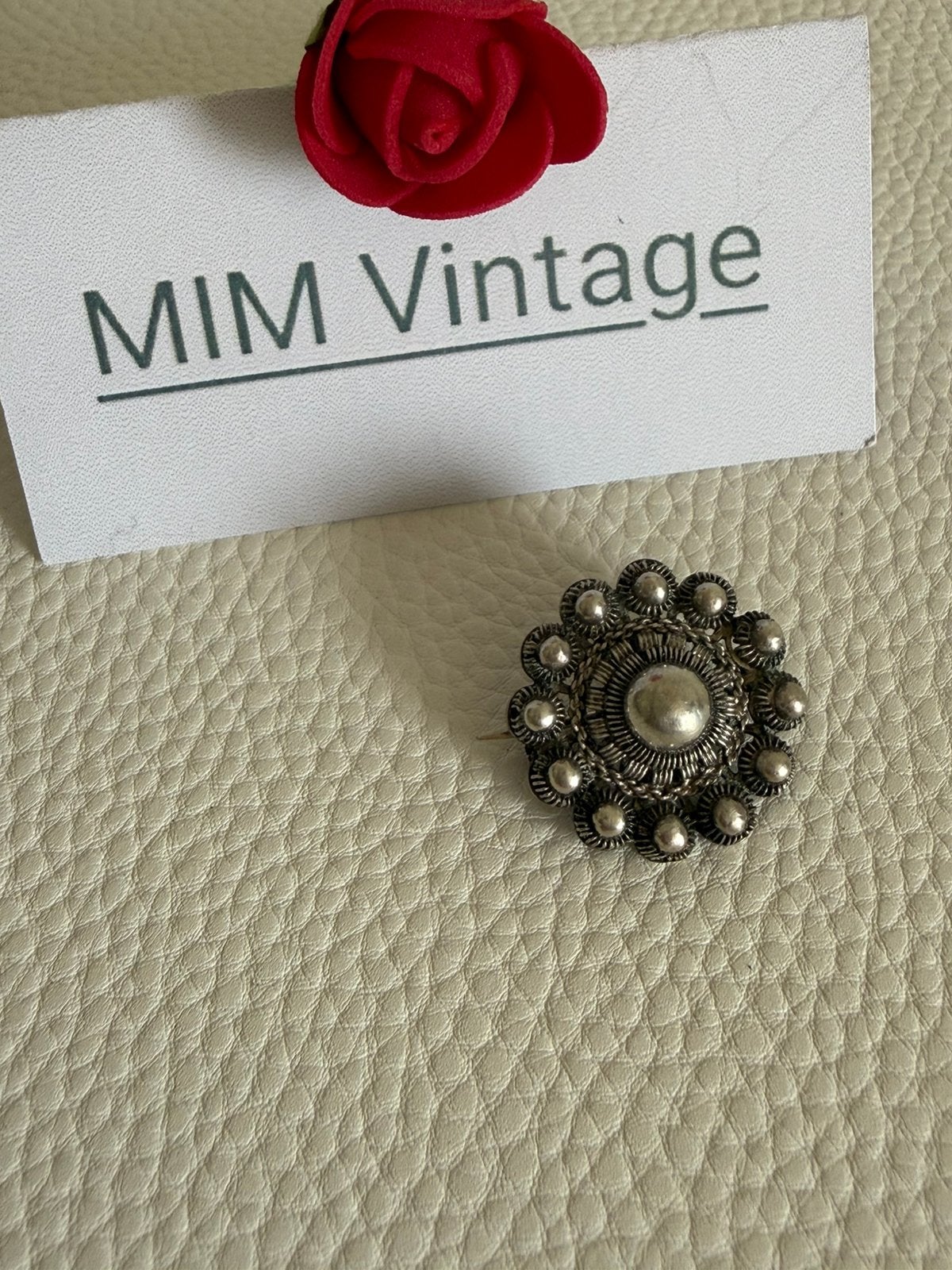 H262/Zilveren Vintage  Zeeuwse Knoop Broche, Gebruikt, Verzenden, Minder dan 4 cm, X