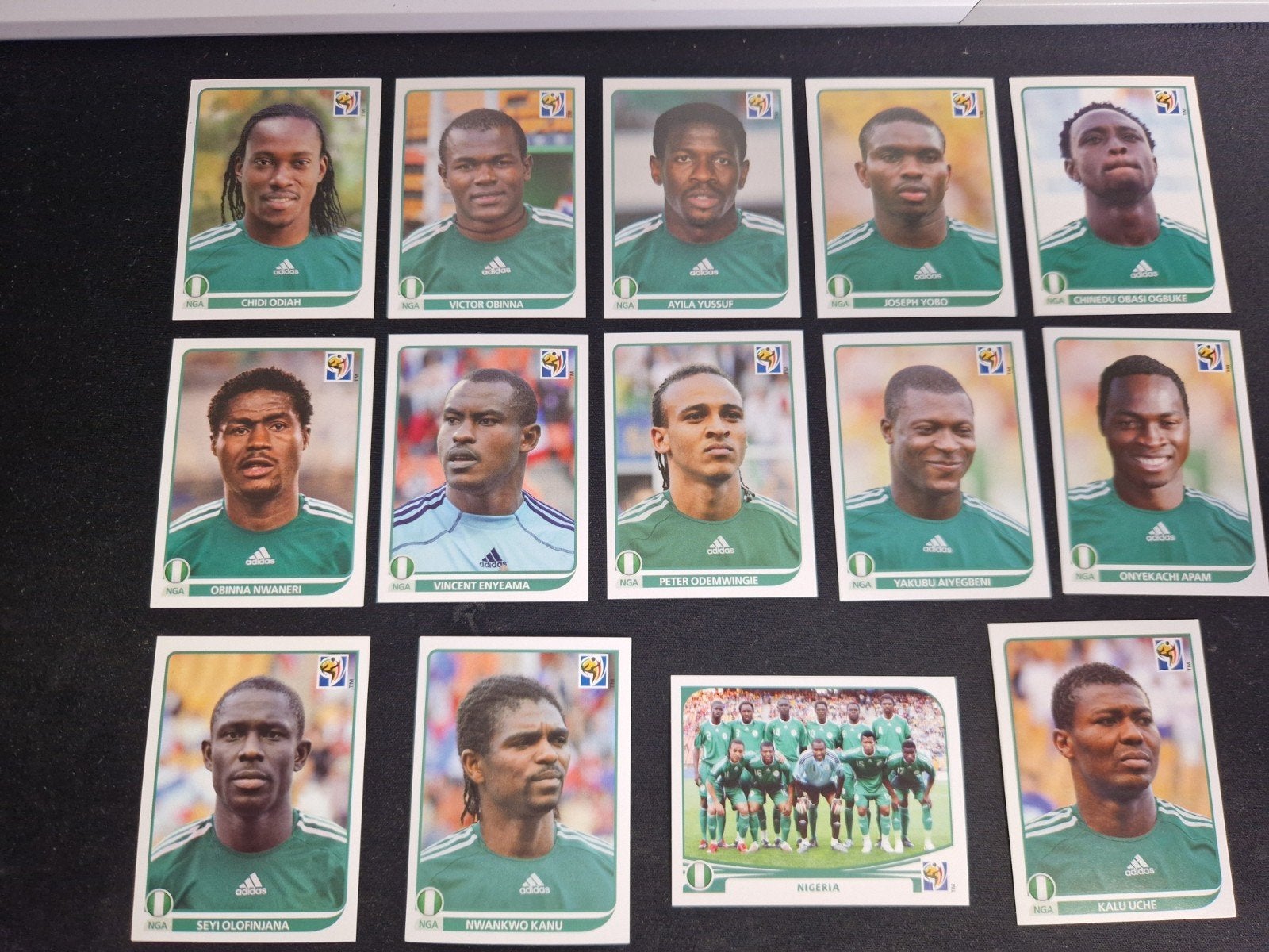 Voetbalplaatjes Nigeriaanse spelers - WK 2010, Verzamelen, Ophalen of Verzenden, Gebruikt, Buitenlandse clubs, Spelerskaart