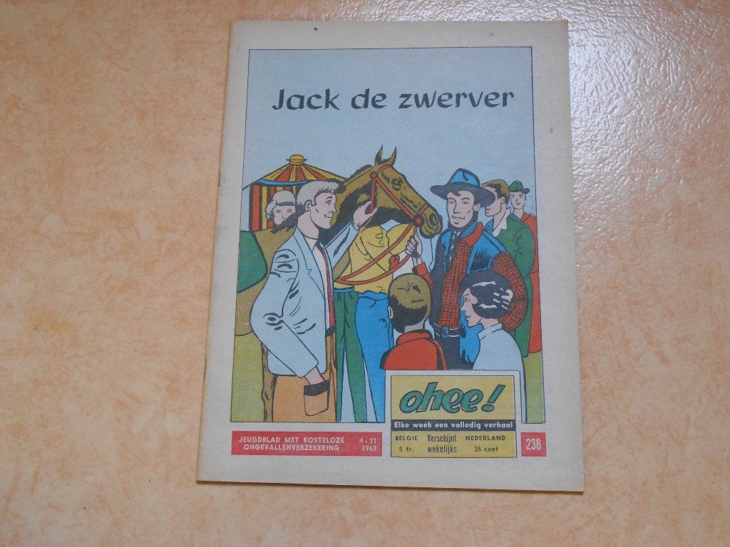 Ohee 238 Jack de zwerver 1967., Eén stripboek, Ophalen of Verzenden, Nieuw