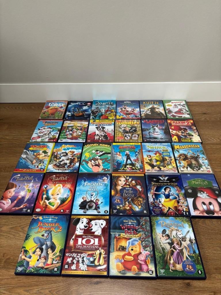 28 originele DVD's: Disney, Shrek, Madagascar & meer!, Avontuur, Gebruikt, Ophalen of Verzenden, Vanaf 6 jaar