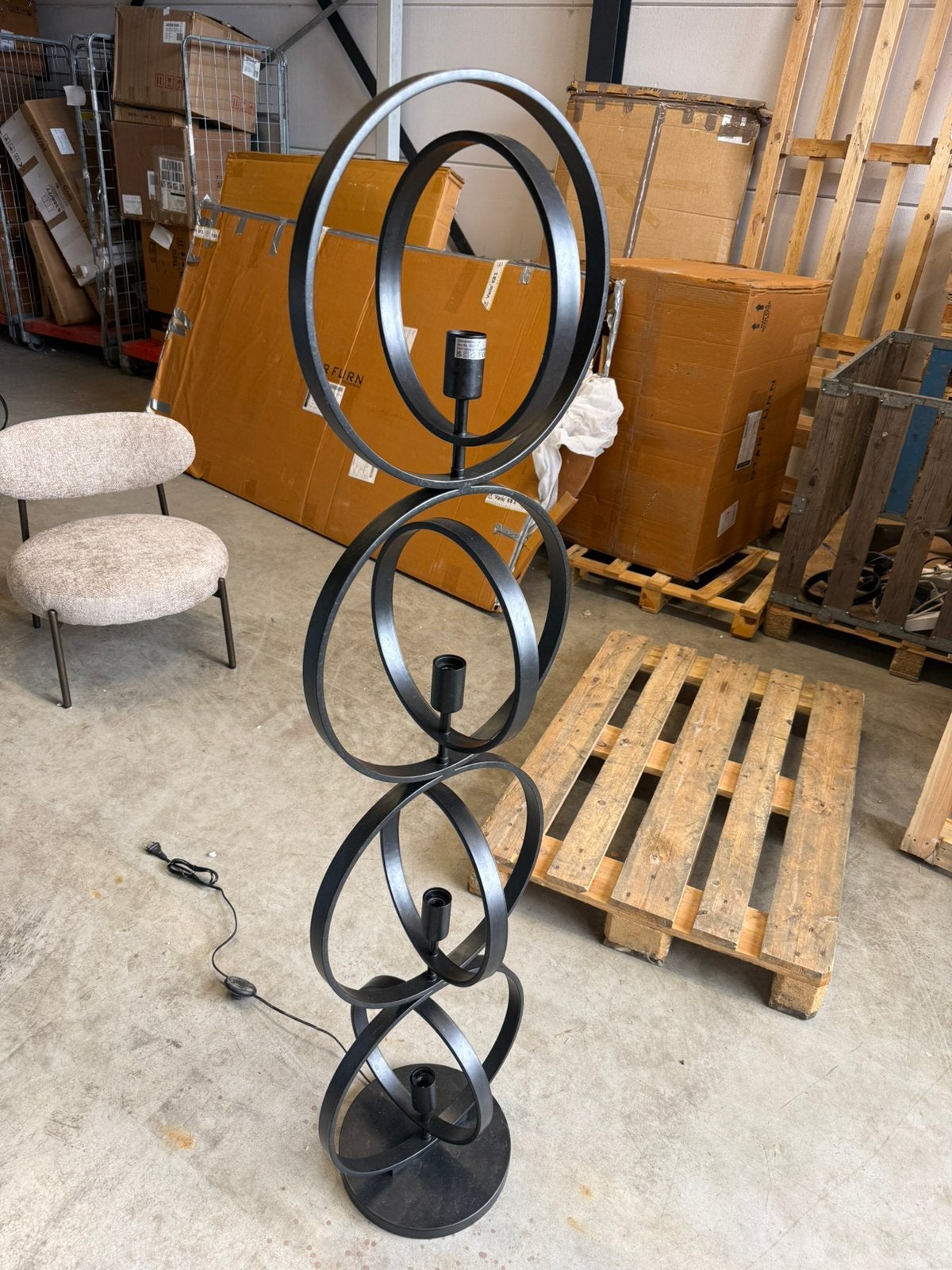 Hoyz Collection Vloerlamp 4L Turn Around XL, Gebruikt, Oostpolderweg 2, Metaal, Ophalen