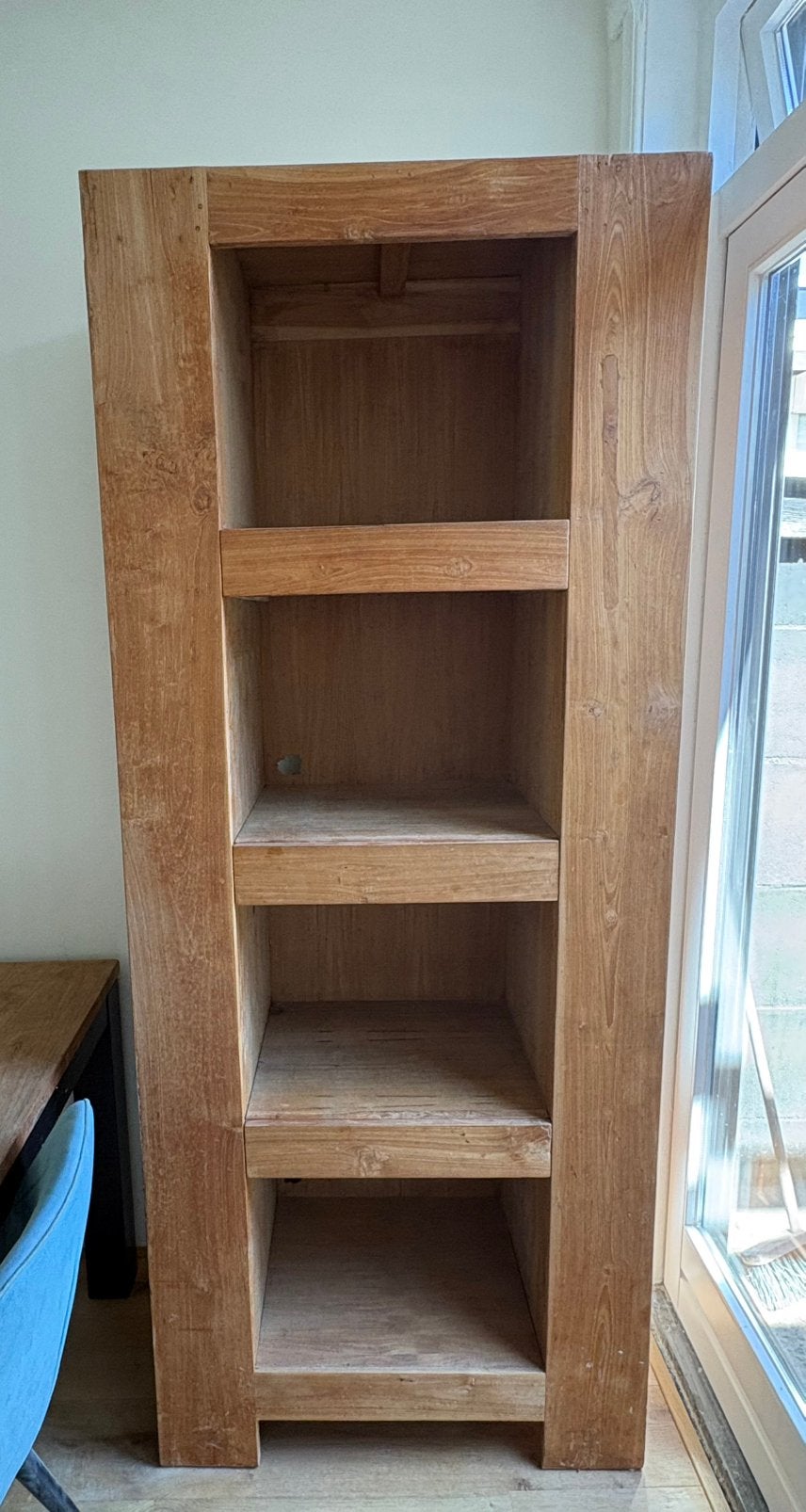 Massief teak houten kast, Ophalen, 200 cm of meer, 50 tot 100 cm, Zo goed als nieuw