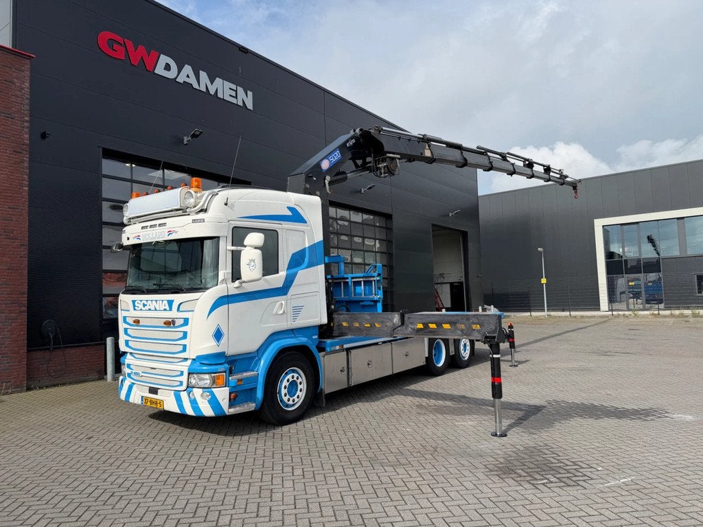 Scania R450 6x2 HMF 5020-K7+2 ,Winch Euro 6 (bj 2016), Auto's, Vrachtwagens, Automaat, Euro 6, Scania, Stoelverwarming