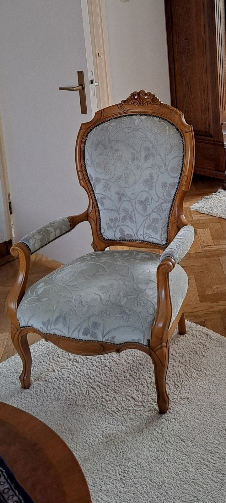 sierlijke stoel Lodewijk XVe stijl. Vintage, Ophalen, Gebruikt, Stof, Eén