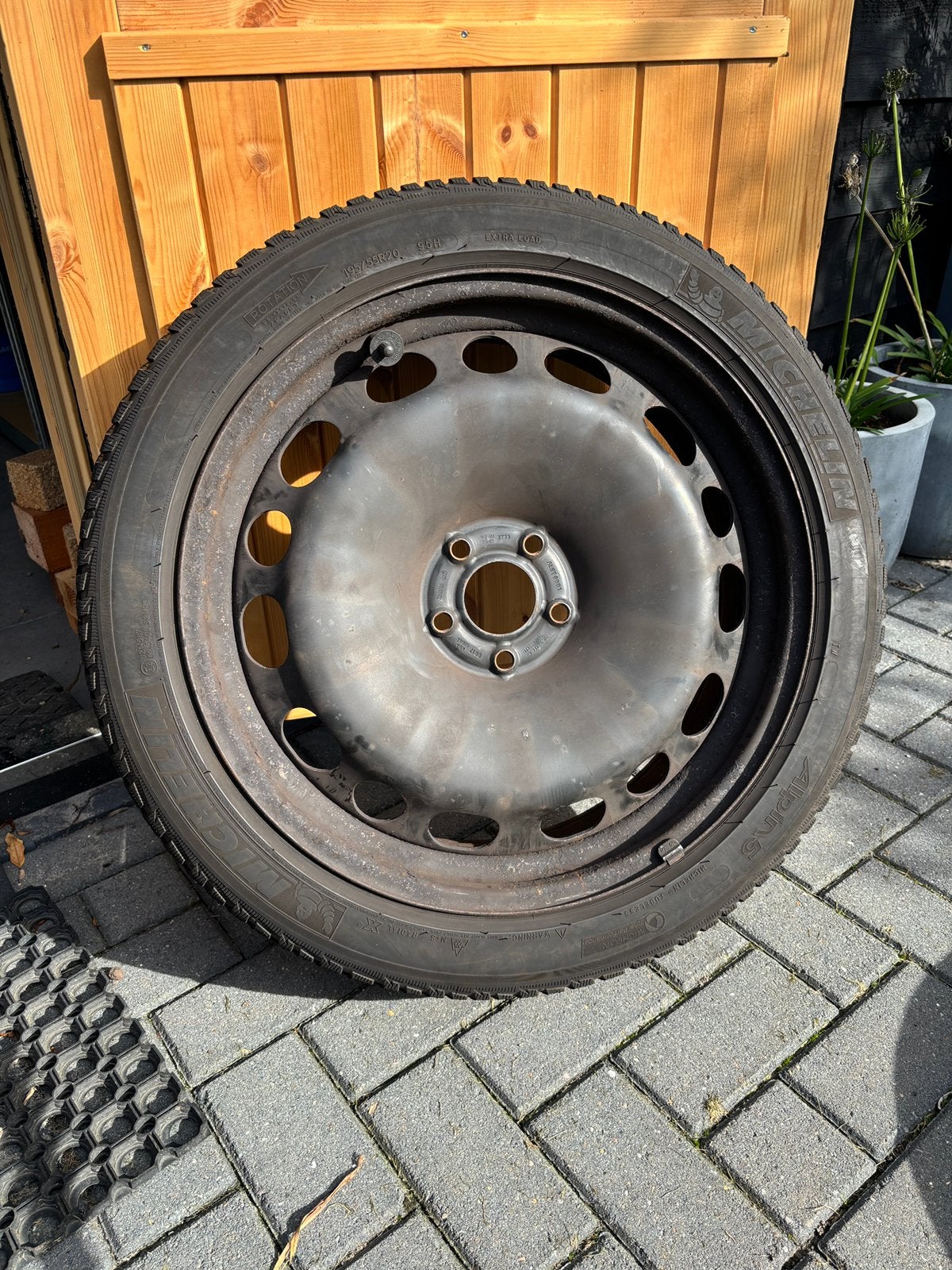 Set van 4 winterbanden met velg, Ophalen, Gebruikt, Banden en Velgen, Winterbanden