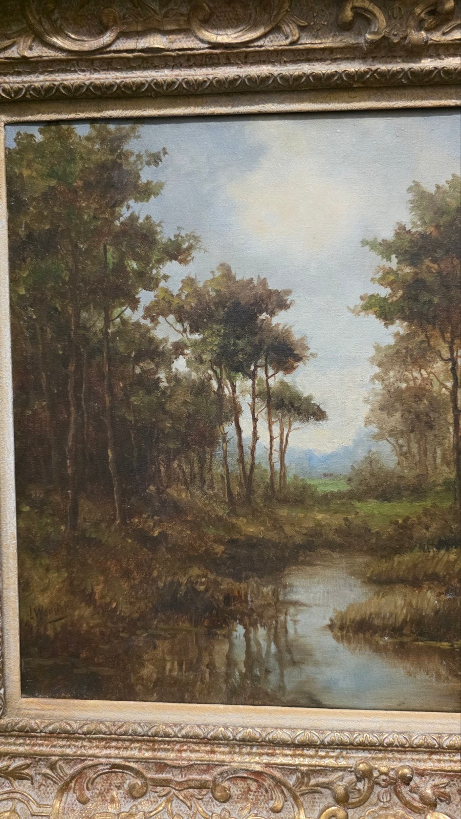 zeer mooi antiek schilderij gesigneerd, Ophalen
