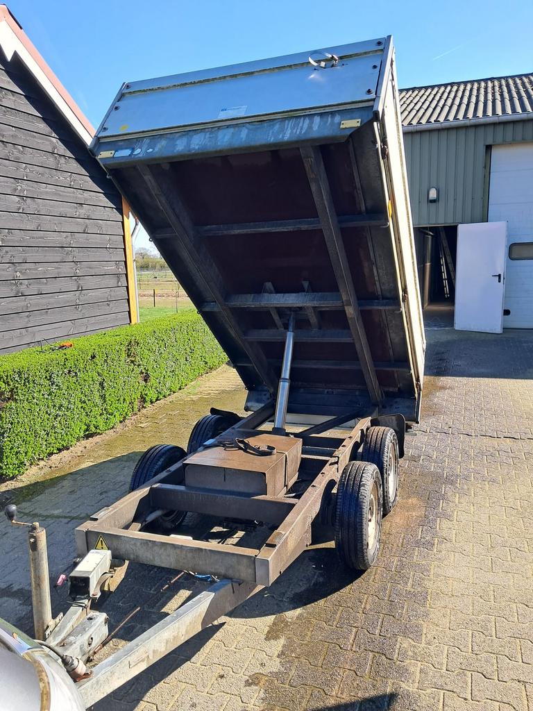 Verdonk kiepaanhanger 2000 kg tandemasser – nieuwe banden, Auto diversen, Aanhangers en Bagagewagens, Ophalen, Zo goed als nieuw